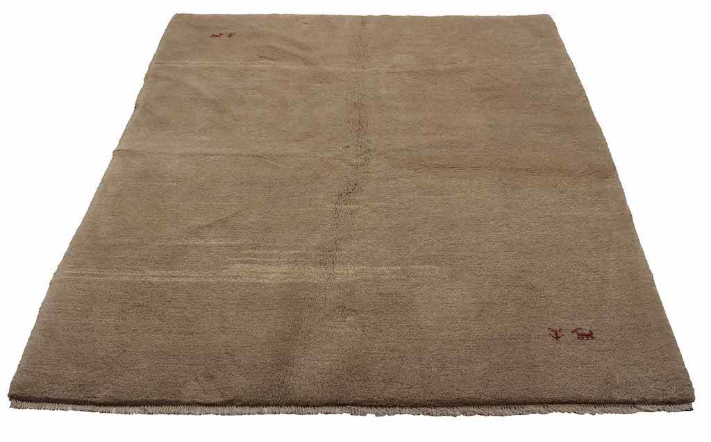 Handknuten Persisk matta Gabbeh Shiraz Ull Creme 173x233cm