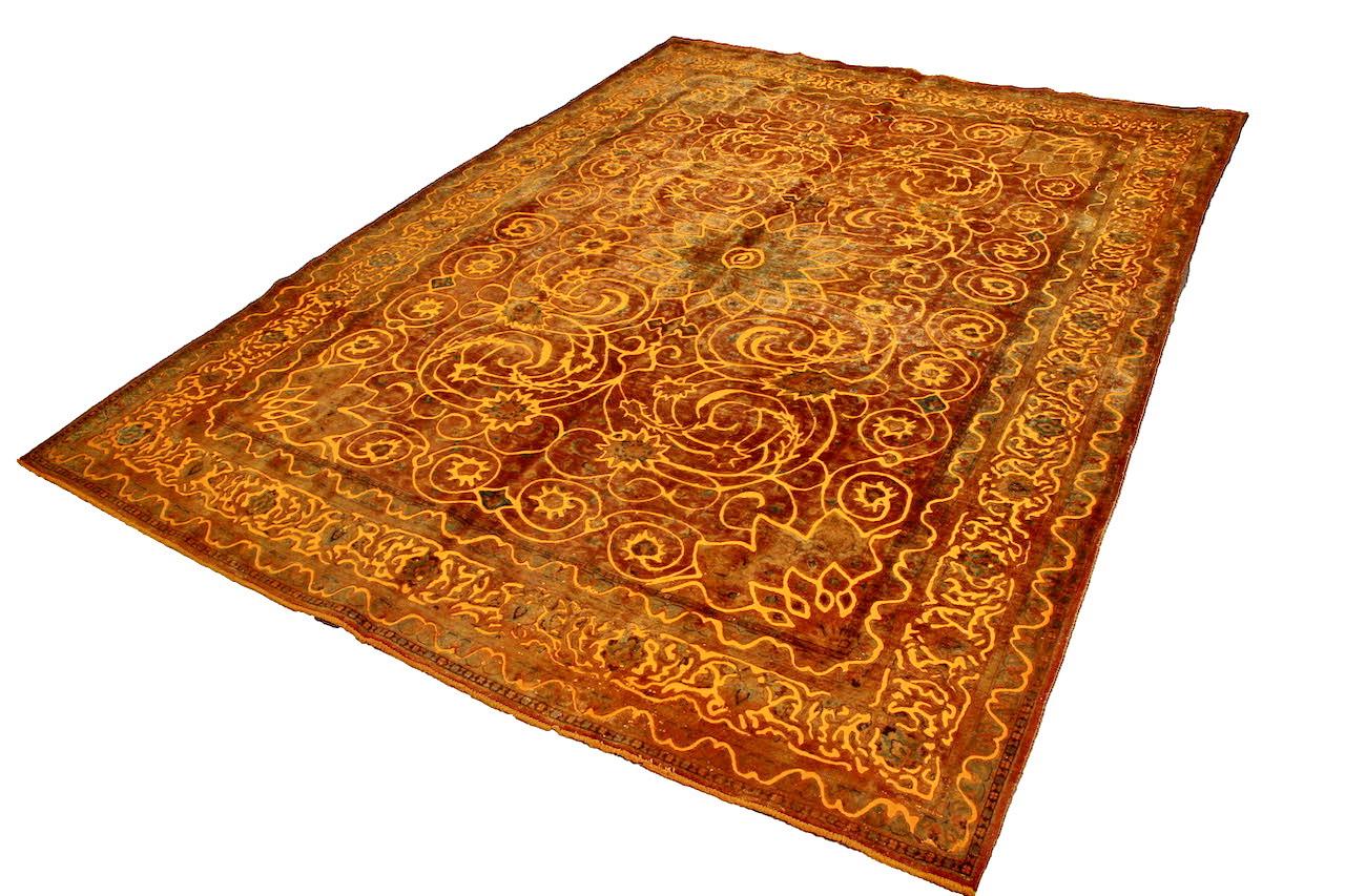 Handknuten Persisk Vintagematta Tabriz Ull 288x398cm
