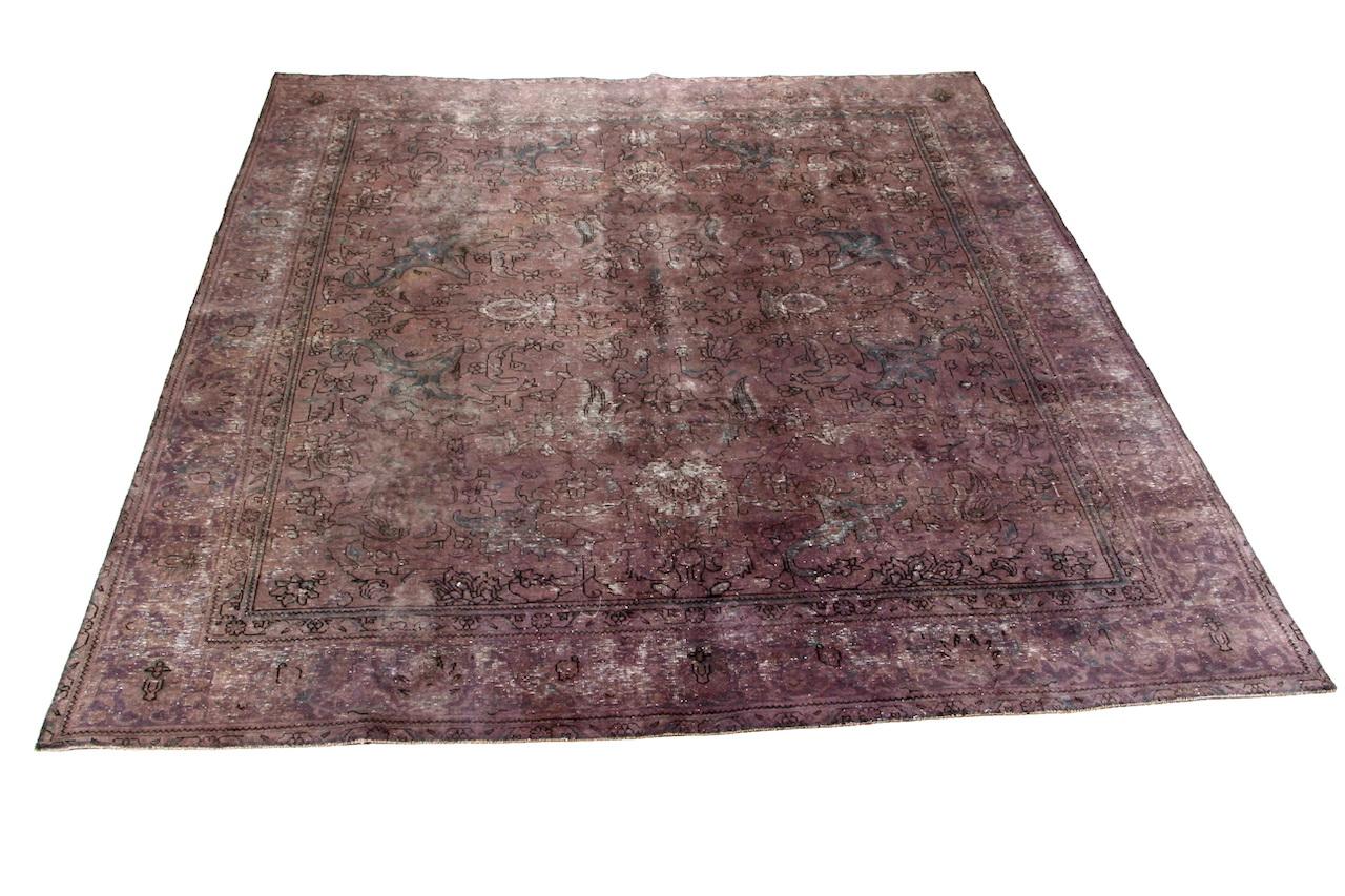 Handknuten Persisk Vintagematta Tabriz Ull 290x333cm