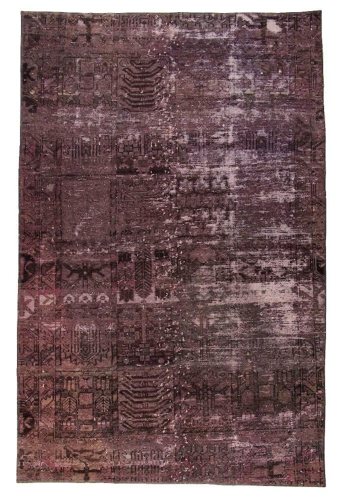 Handknuten Persisk Vintagematta Tabriz 141x220cm