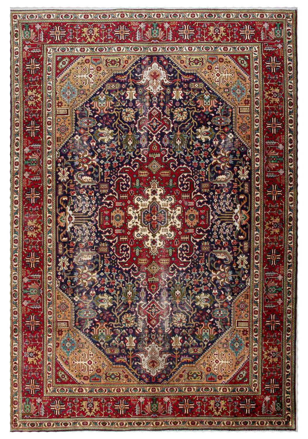 Handknuten Original Persisk Vintagematta Tabriz 200x283cm