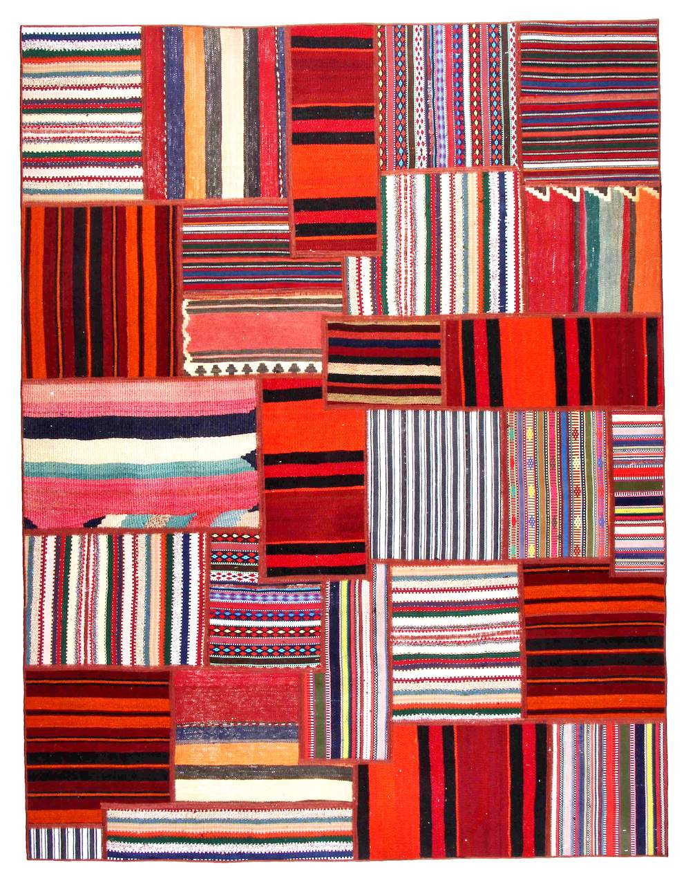 Handknuten Persisk Patchworkmatta 176x233cm