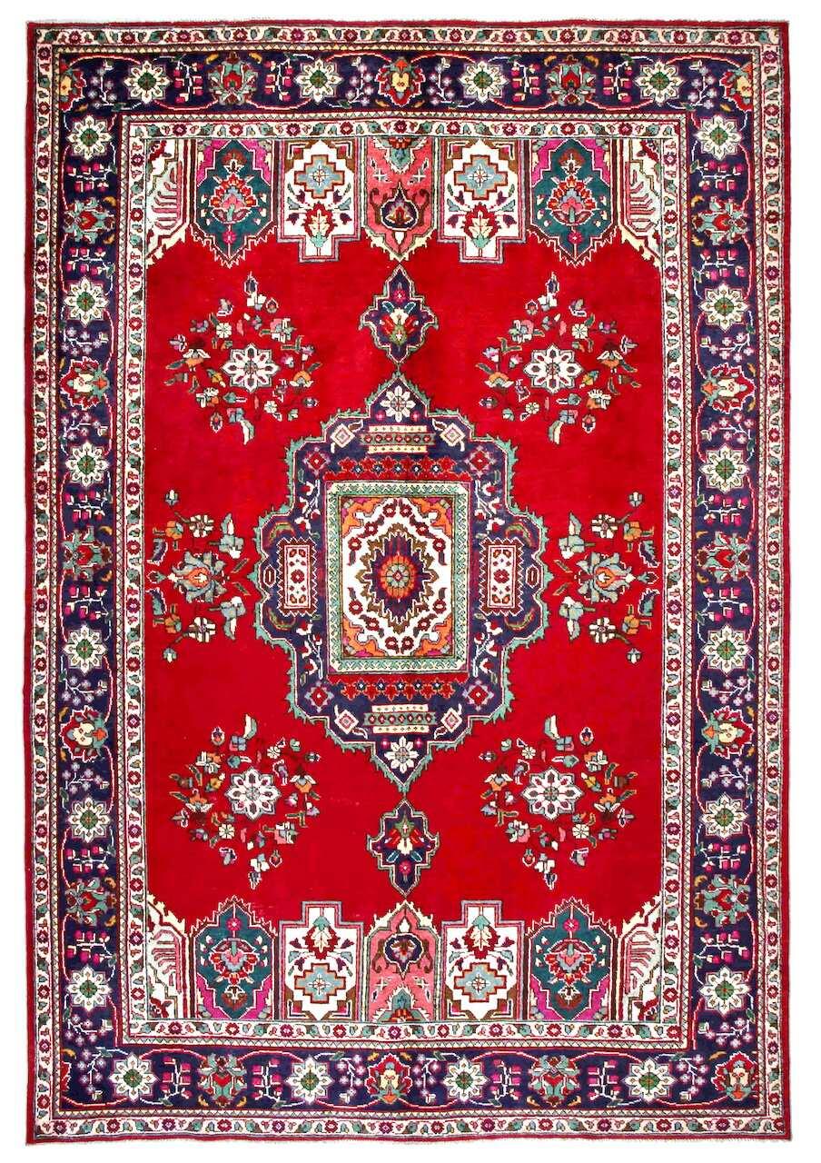 Handknuten Original Persisk Vintagematta Tabriz 205x301cm