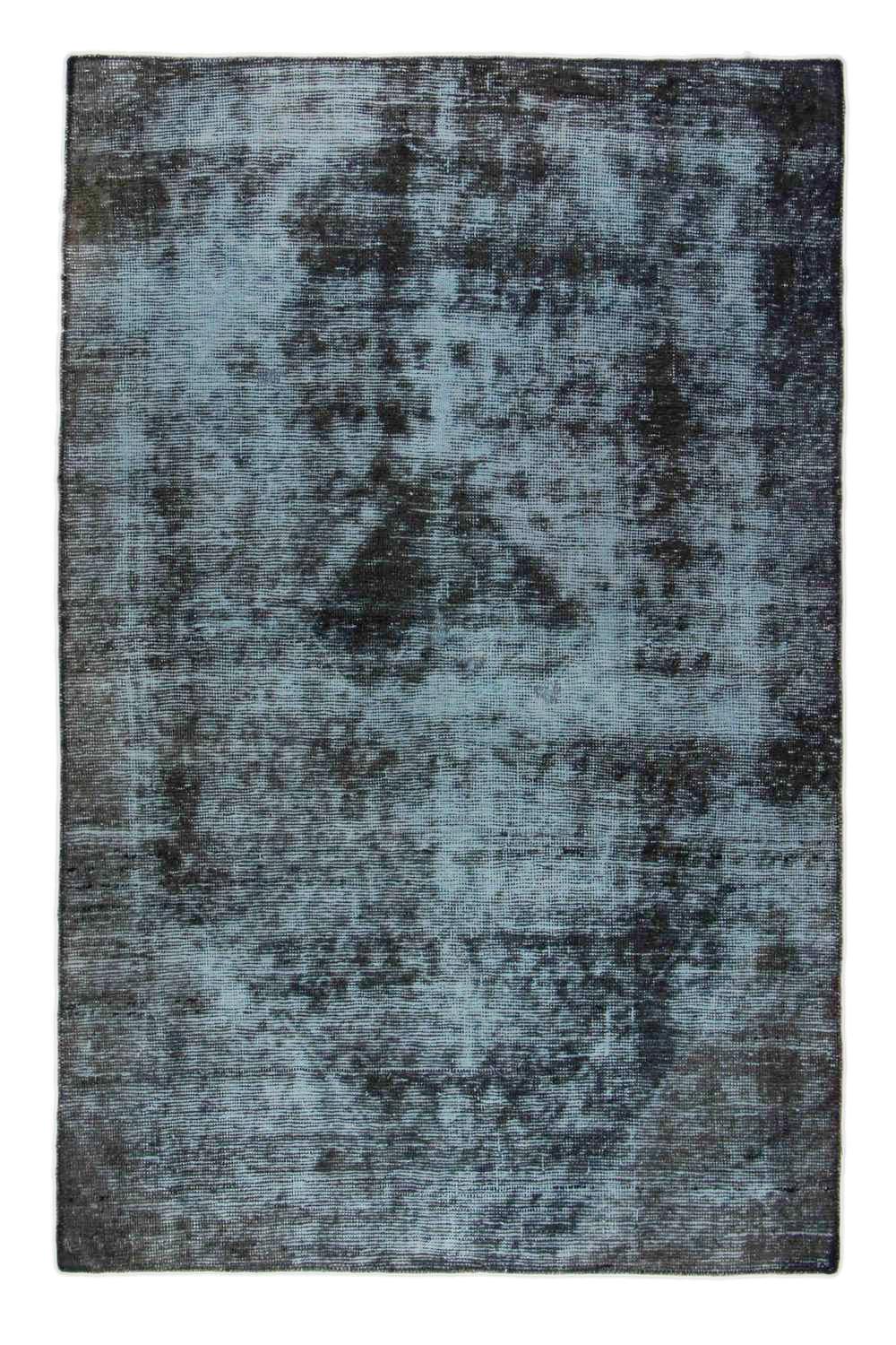Handknuten Persisk Vintagematta Blå/Mörkblå 114x176cm