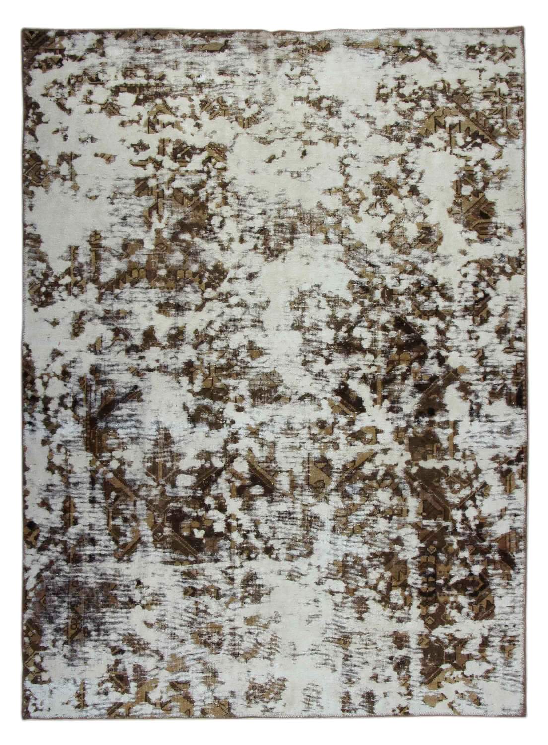 Handknuten Persisk Vintagematta Creme/Brun 186x235cm