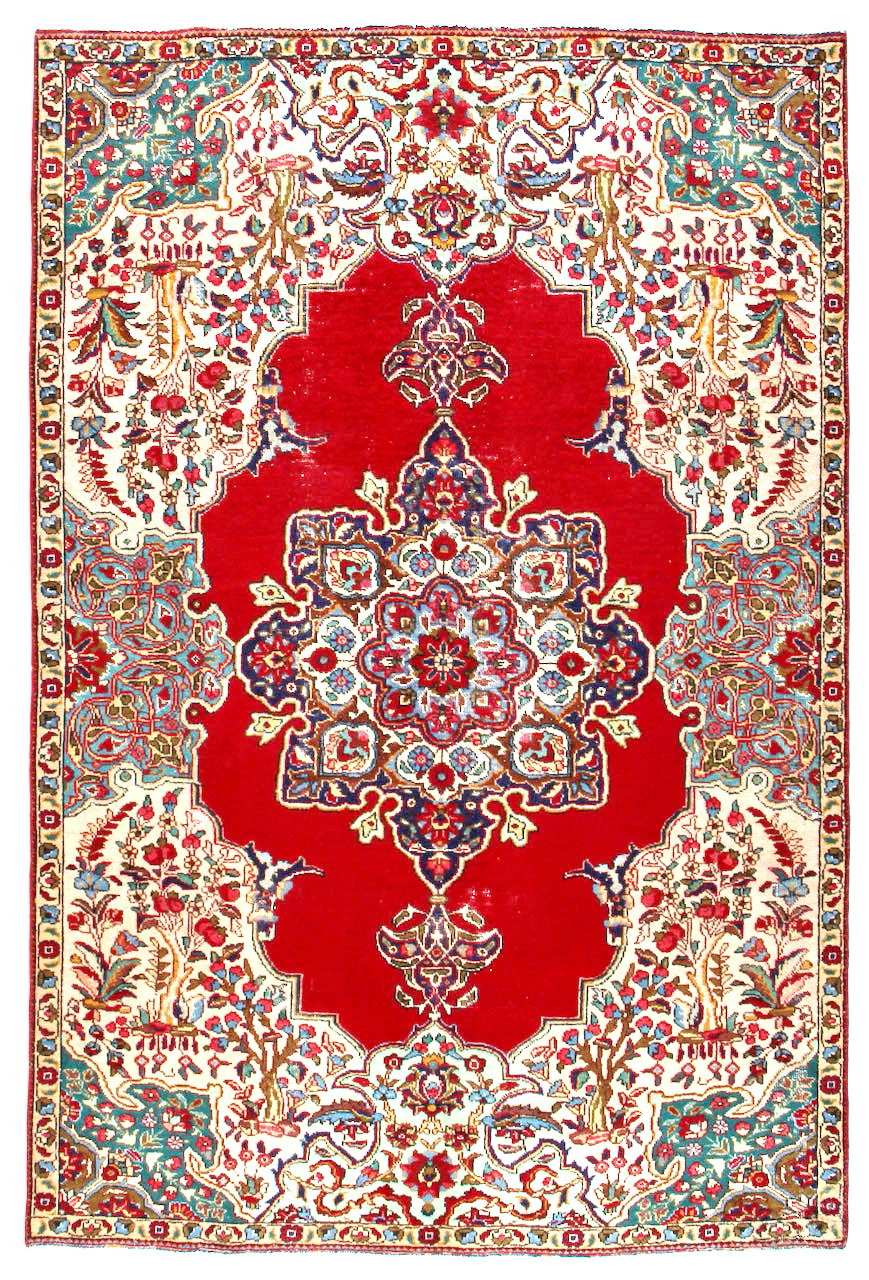 Handknuten Original Persisk Vintagematta Tabriz 160x244cm