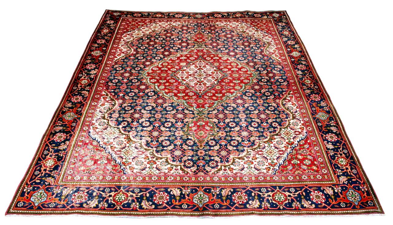 Handknuten Persisk Patinamatta Tabriz 275x366cm