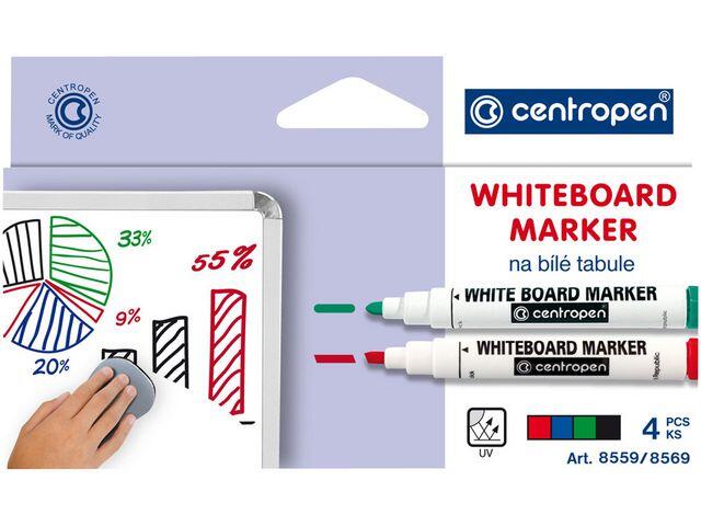 Whiteboardpenna Centropen Skuren 4st extra bild 1