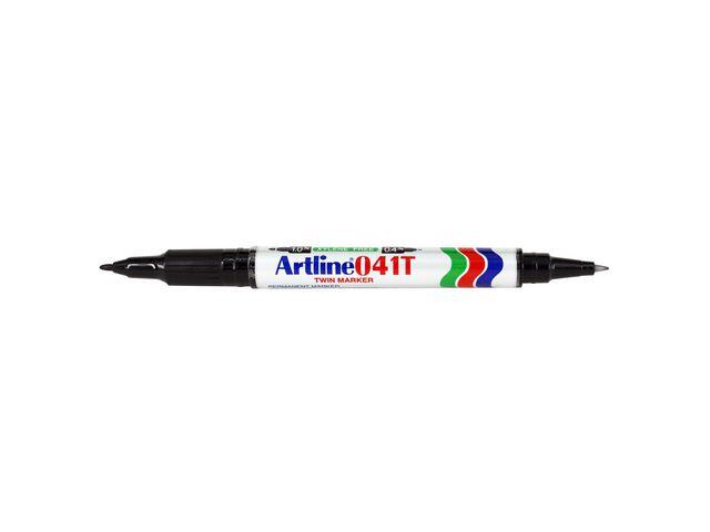Märkpenna Artline Rund 041T 2-i-1 Svart extra bild 1