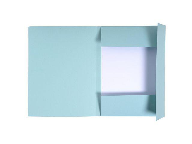 Mapp Exacompta 3-Klaff Blå A4 250g extra bild 1
