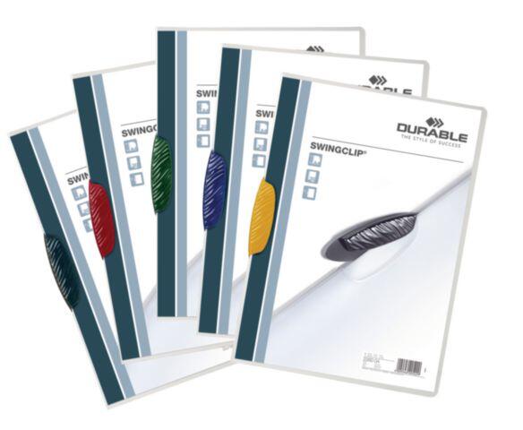 Klämmapp Durable Swingclip Transparent-Mörkblå A4 till 30ark extra bild 3