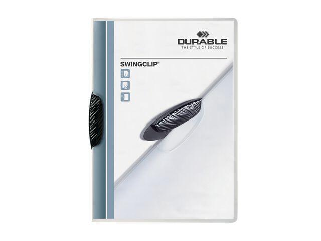 Klämmapp Durable Swingclip Transparent-Svart A4 till 30ark extra bild 1