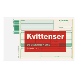Blankett Esselte Kvittens A6L 50 Blad