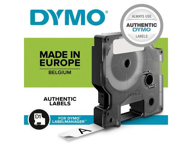 Tape Dymo D1 Svart på Vit 9mmx7m 10st extra bild 3