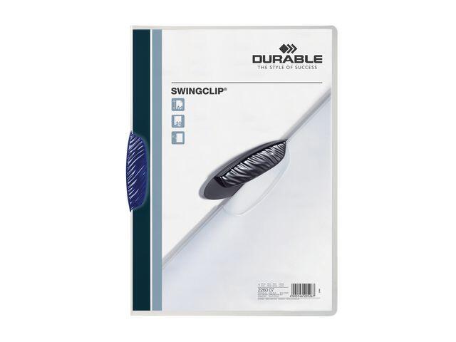 Klämmapp Durable Swingclip Transparent-Mörkblå A4 till 30ark extra bild 1