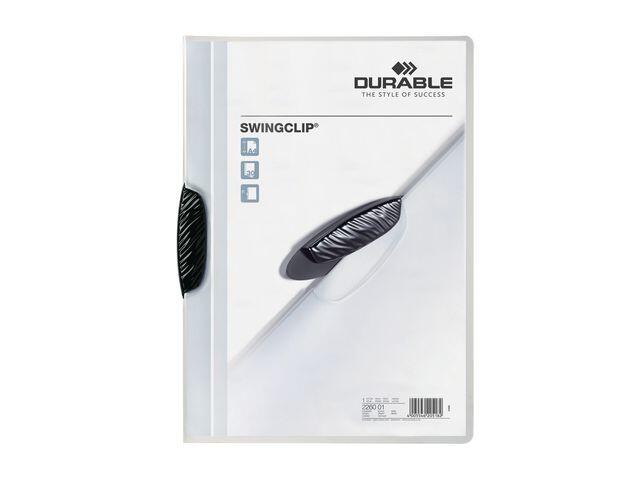 Klämmapp Durable Swingclip Transparent-Svart A4 till 30ark extra bild 2