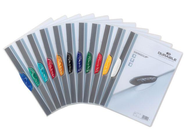 Klämmapp Durable Swingclip Transparent-Svart A4 till 30ark extra bild 4