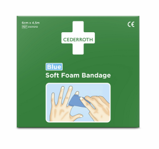 Plåster Cederroth Soft Foam Blå 6cmx4.5m
