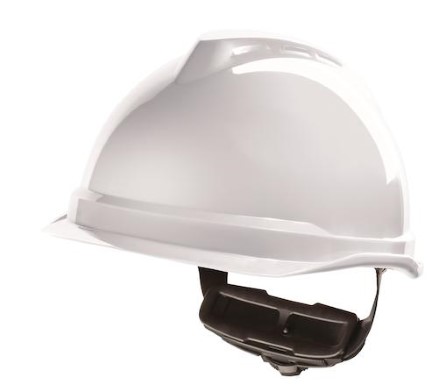 Skyddshjälm Oventilerad MSA V-Gard 520 Rattjustering Vit