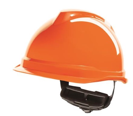 Skyddshjälm Oventilerad MSA V-Gard 520 Rattjustering Orange
