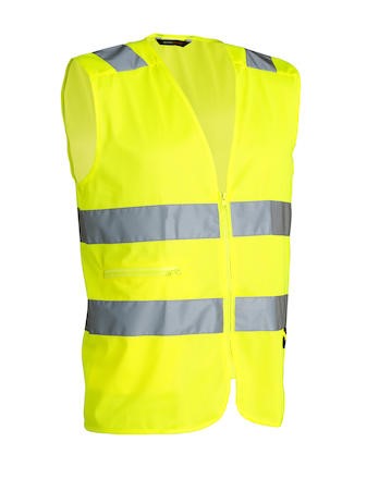 Väst Worksafe Unisex Hi-Vis Zip Vest cl 2 Gul 2XL-3XL