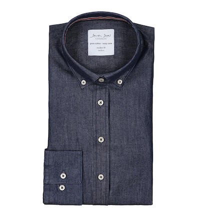 Skjorta Seven Seas LÄ SS770 Modern Fit Dam Blå 3XL