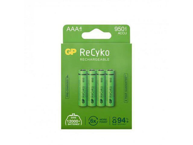 Batteri Laddbar GP Recyko AAA 4st