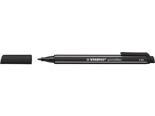 Fineliner Stabilo Point Max Svart 0.8mm