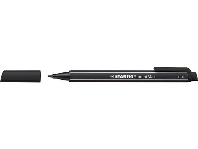 Fineliner Stabilo Point Max Svart 0.8mm