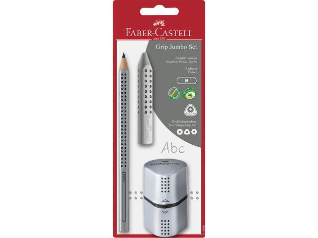 Blyertspenna Faber Castell Jumbo Grip Silver Set