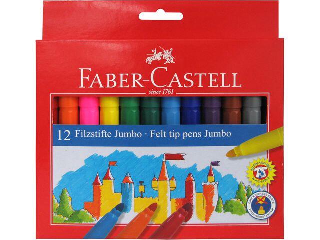 Fiberpenna Faber Castell Jumbo Sorterade Färger 12st
