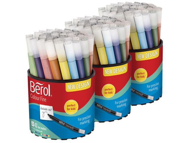 Fiberpenna Berol Colorfine 42x3/pk