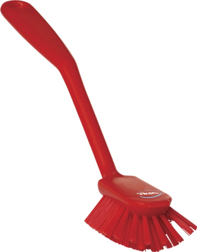 Diskborste Vikan med Skrapkant Medium Röd 28cm