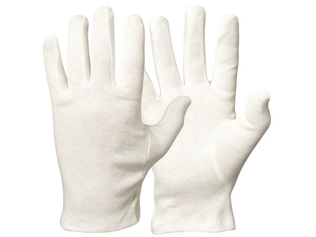 Bomullshandske Granberg Vit 26cm L-XL 12par