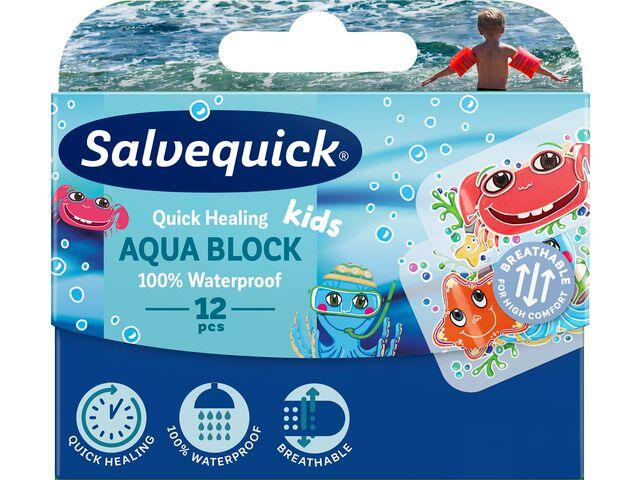 Plåster Salvequick Aqua Block Kids 12st