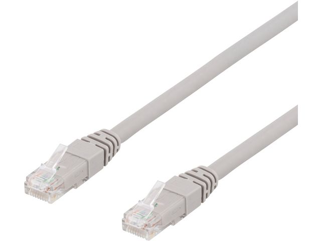 Kabel Deltaco Nätverk UTP CAT6A Grå 20m