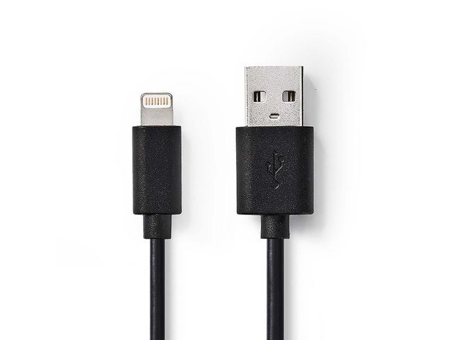 Kabel Nedis Lightning - USB A Svart 1m