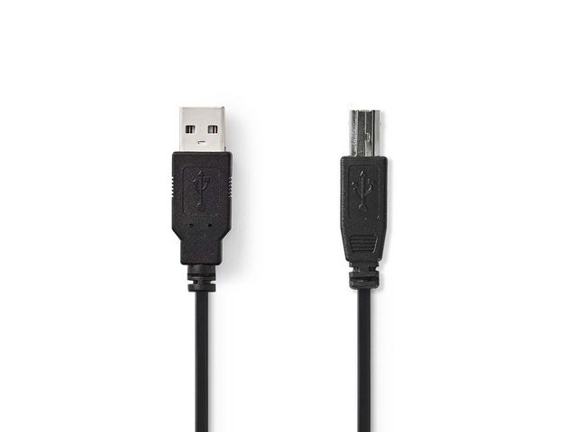Kabel Nedis USB 2.0 A-B Svart 2m