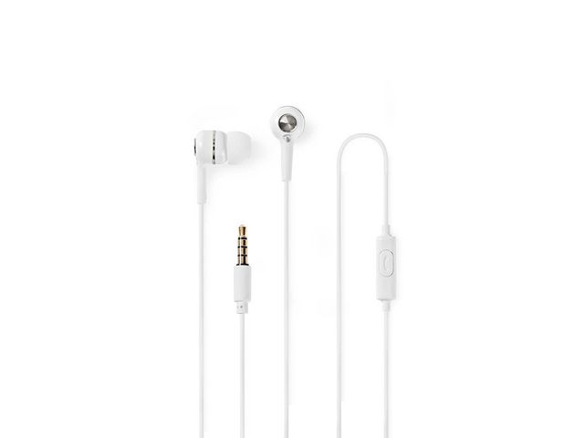 Hörlur+Mic Nedis HPWD2020WT In-Ear Vit