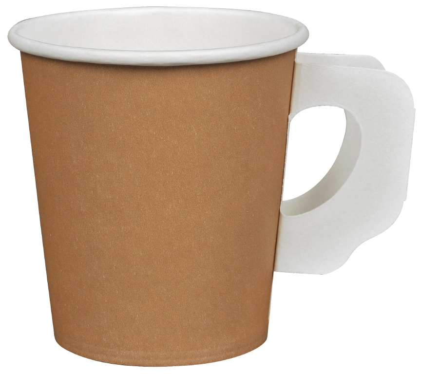 Kaffebägare Abena med handtag Brun 18cl 80st