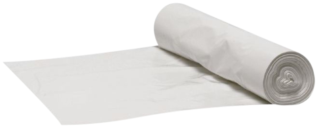Papperskorgspåse Abena LDPE Vit 30L 50x60cm 36my 50st/rl
