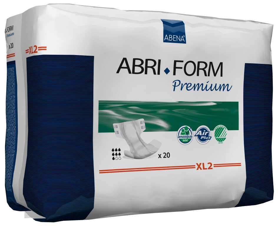 Allt-i-ett Skydd Abena Abri-Form Premium Vit XL2 110-170cm 7 Droppar 20st
