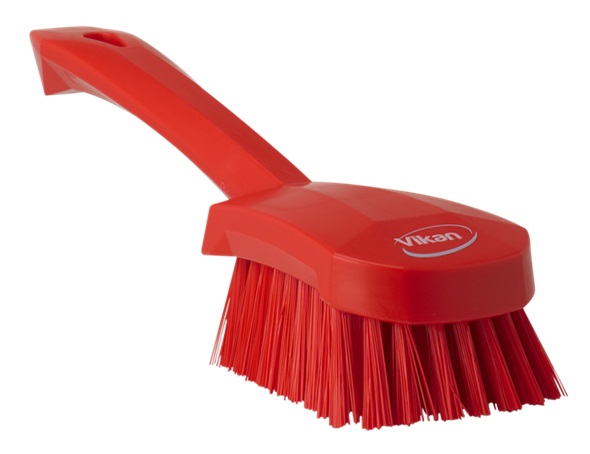 Handborste Vikan Storkök Hård Röd 27cm