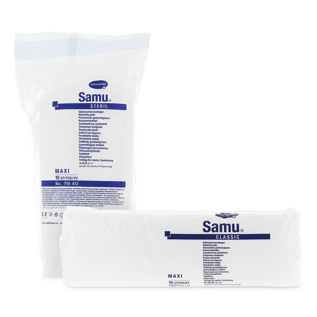 Förlossningsbinda Samu Plus 35x11cm 56st