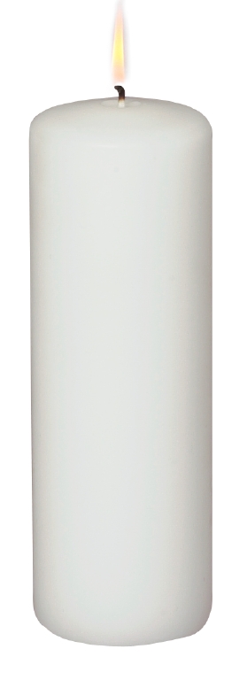 Blockljus Abena Paraffin Vit 6x18cm 55h