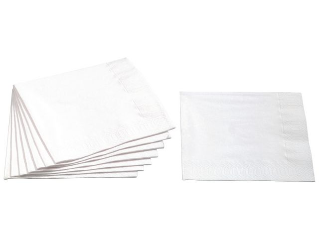 Servett Duni 3-Lagers Vit 24x24cm 250st