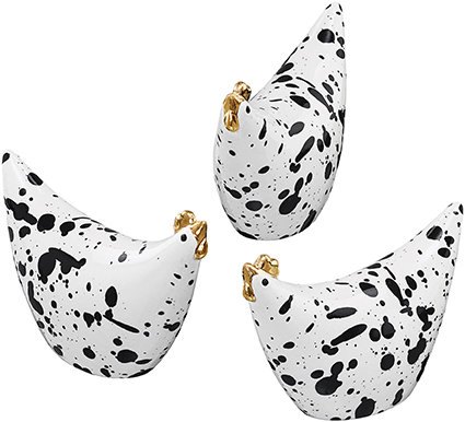 Stänk Minihönor Cult Design Vit/Svart 3-set