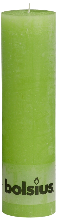 Blockljus Bolsius Rustika Paraffin Limegrön 6.8x19cm 65h