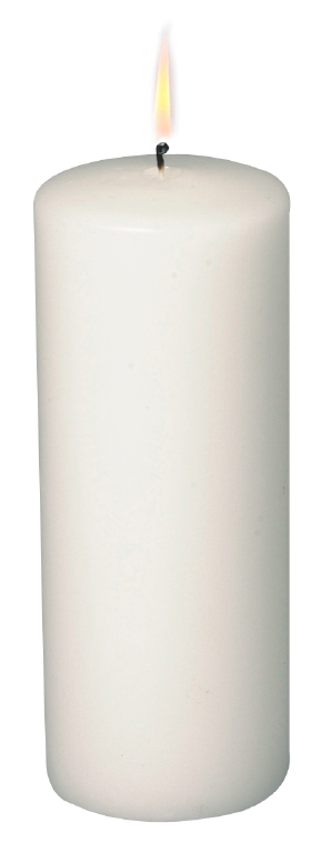 Blockljus Abena Paraffin Vit 7x18cm 90h