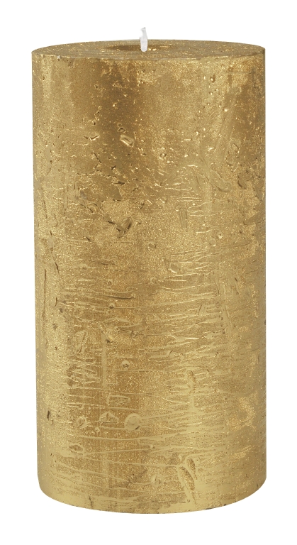 Blockljus Bolsius Paraffin Guld 6.8x19cm 65h